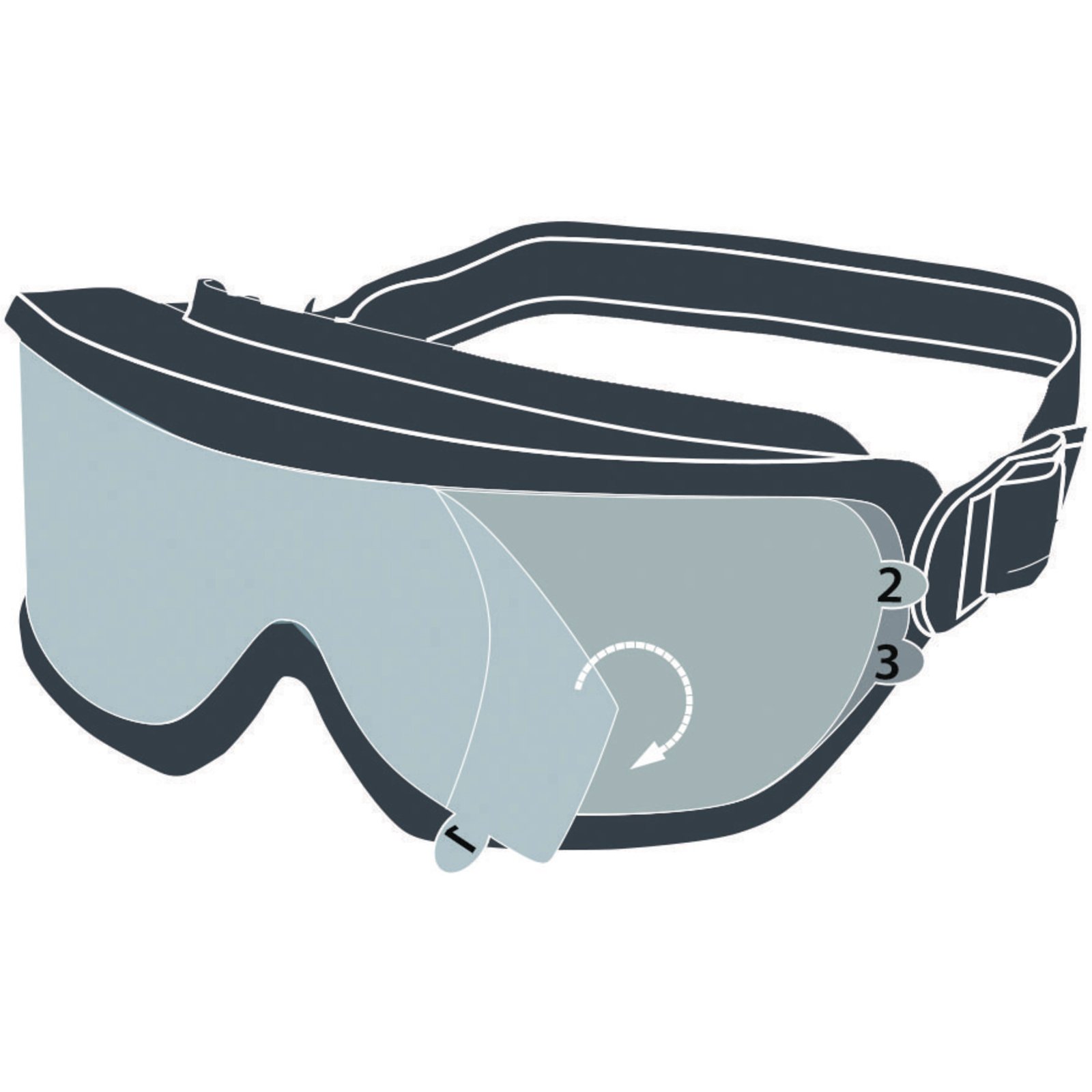 Delta Plus GALERAS Clear Safety Goggles Corporate Station BD