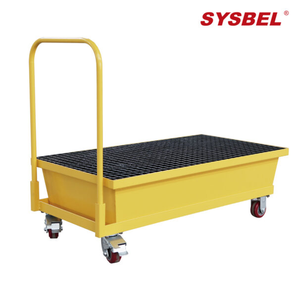 SYSBEL - With Cart Mobile Steel Spill Pallet - SPM222