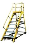 mobile platform fiberglass ladder