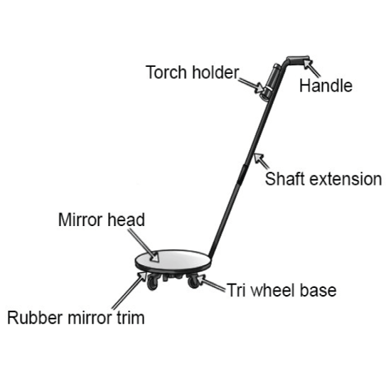 Under Vehicle Car Search & Inspection Mirror with Flashlight in BD