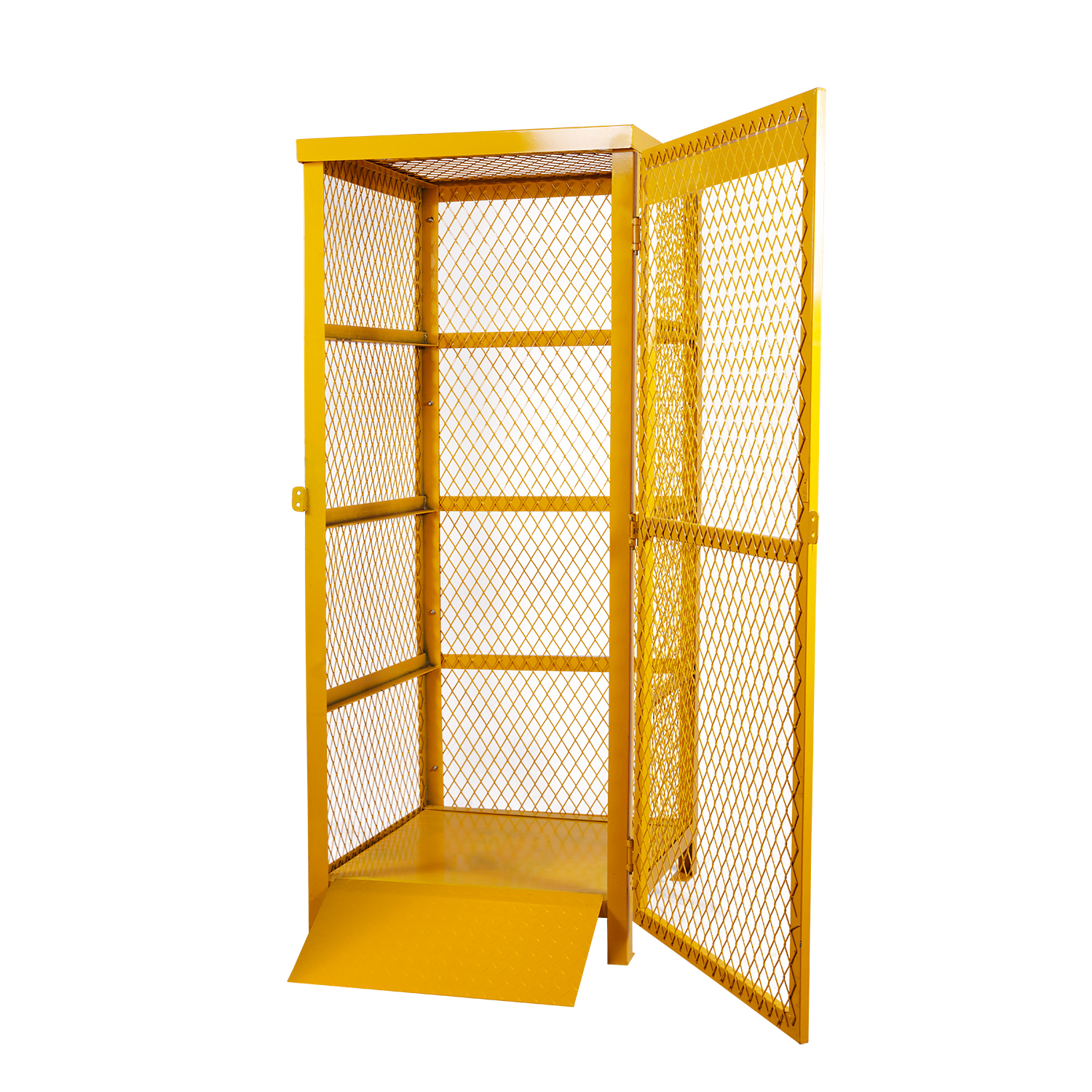 CE approved Placed Vertically 9 Compressed Gas Cylinder Safety Storage Mesh Cabinet BD 2