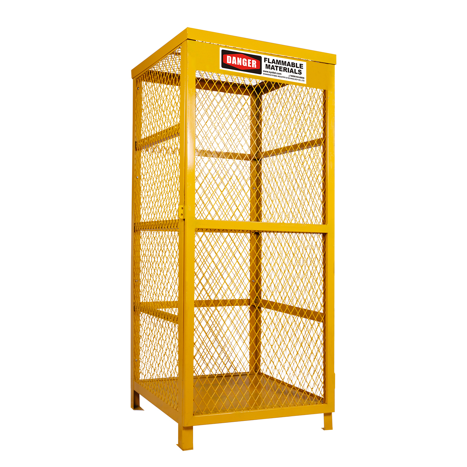 CE approved Placed Vertically 9 Compressed Gas Cylinder Safety Storage Mesh Cabinet BD 3
