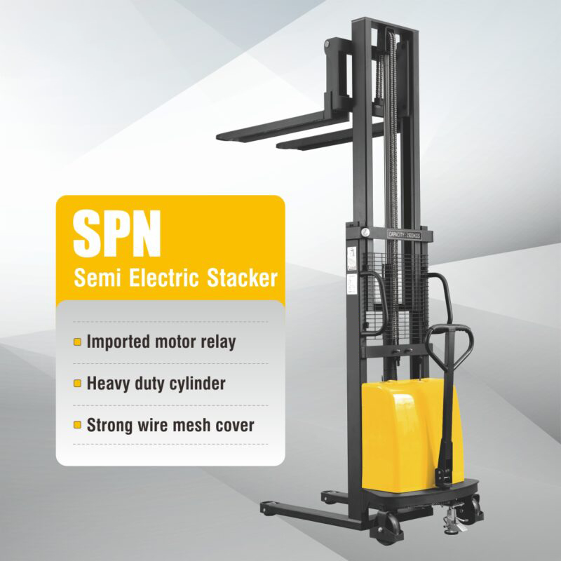 SPN Semi Electric Stacker with Straddle Leg